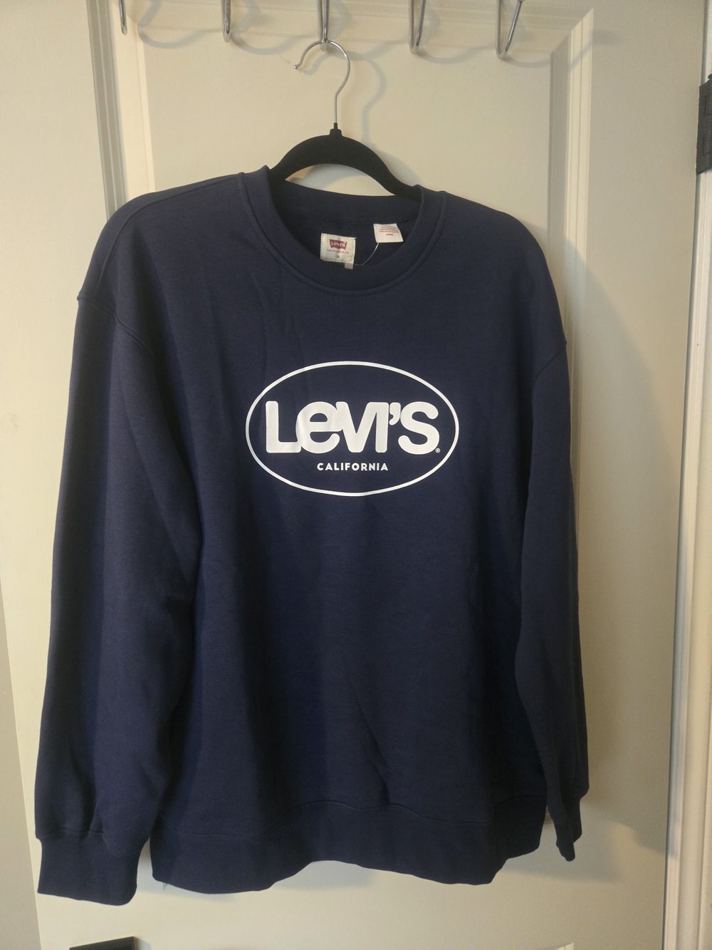 Levi's Men's Navy Logo Crewneck Sweatshirt